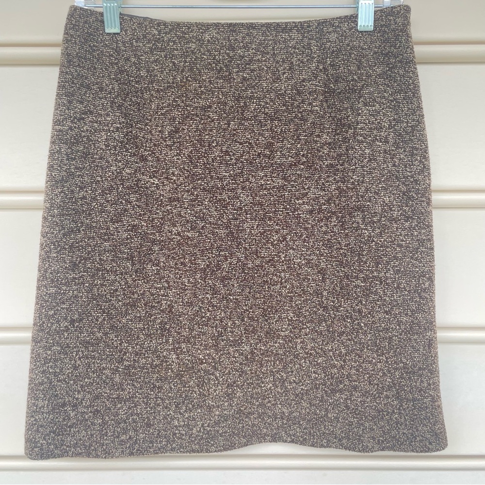 Vintage Clio Brown Textured Skirt Size 8